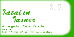 katalin tasner business card